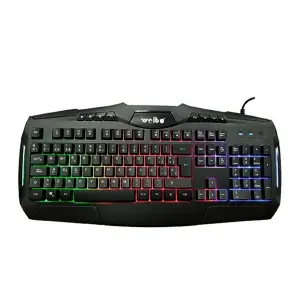 Teclado Alambrico Gamer RGB Led Negro