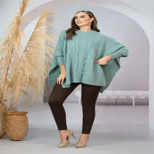 RUANA TEJIDA EN HILO DAMA 5315