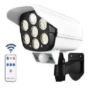 LAMPARA SOLAR LED SIMULA CAMARA