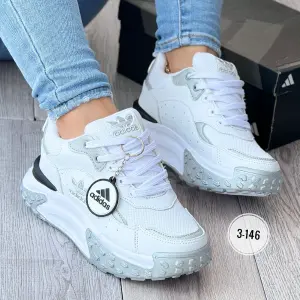 Bellos Adidas Dama Blanco Gris Tmon