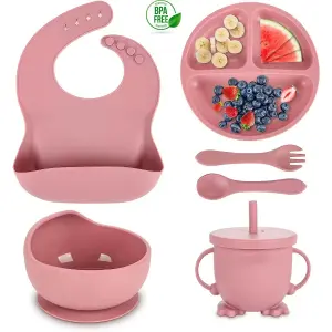 Set Vajilla Para Bebé 5 Piezas Silicona