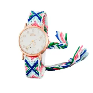 Reloj Dorado Tejido Artesanal Mujer