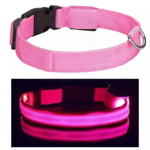 Collar LED Mascotas Nailon Brillante Rs