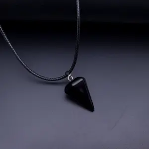 Collar Pendulo Cuarzo Onix + Estuche