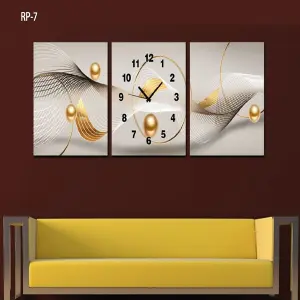 RELOJ PARED ESTILO POLIPTICO 3 PIEZ RP-7