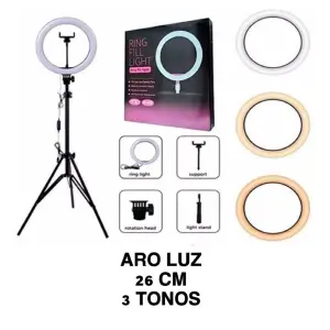 aro de luz y tripode