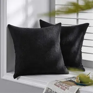 Cojin X2 Decorativo En Tela Negro