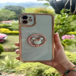 IPHONE 11 FUNDA DIAMANTE VERDE POP SOCKE