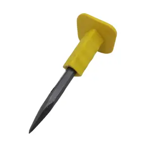 CINCEL PUNTA CON MANGO AMARILLO