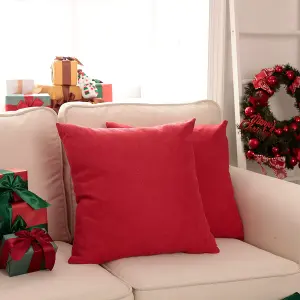 Cojin Decorativo En Tela Rojo