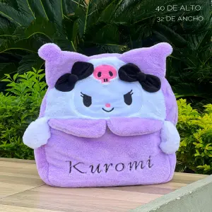 BOLSO CUROMI LILA BLANCO PELUCHE