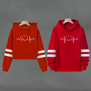 Buso Buzo, Hoodie CORAZONES 4 ROJO