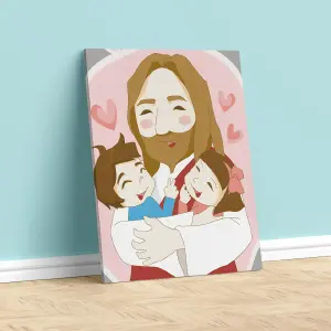 JESÚS NIÑOS LIENZO 01