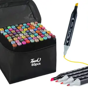 Set de Marcadores Doble Punta x 80 Und