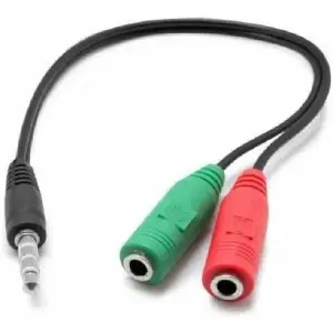 Adaptador Microfono Audifono 3.5 1M 2H