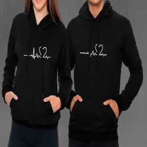 Buzo, Buso Hoodie negro corazon