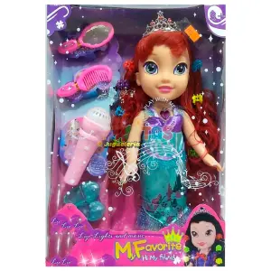 Muñeca Princesa Ariel Sirena Luces Niña