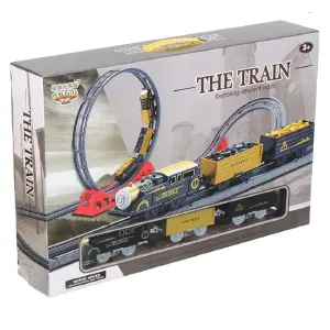 PISTA DE TREN CON VAGONES
