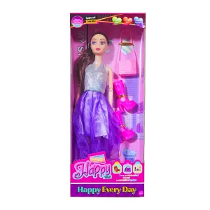 Muñeca Angelina Vestido Botas Bolso Jugu