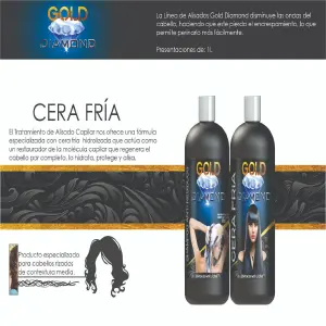 alisado gold diamond cera fria 2p 500ml