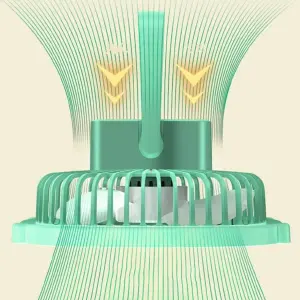 Ventilador Cuadrado Con Luz Recargable