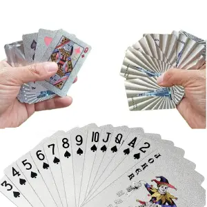 Cartas Poker Plateadas Baraja De Lujo