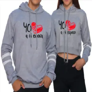 Buzo, Saco Hoodie Parejas corazon frase