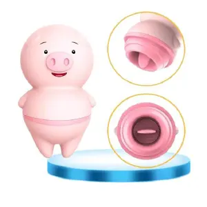 Mini Vibrador Lengua Cerdito: Placer Discreto y Divertido - Mini Vibrador Lengua Cerdito Juguete Sex