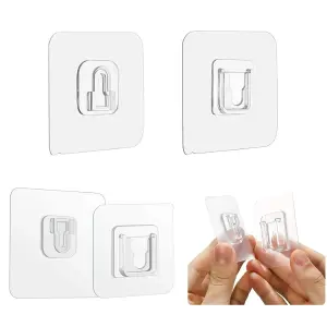 2 pares de ganchos adhesivos para pared