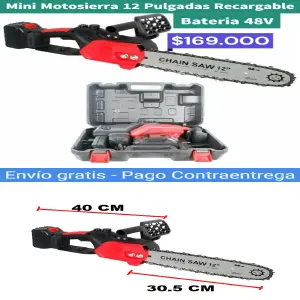 MINI MOTOSIERRA 12 PULGADAS RECARGABLE 4