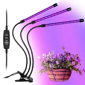 Lampara 3 cabezas para plantas