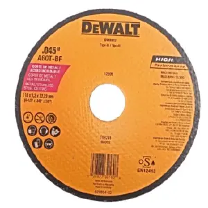 Disco Corte Dewalt 4.5" X (10 UNIDADES)