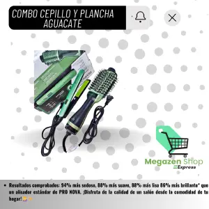 COMBO CEPILLO Y PLANCHA DE AGUACATE