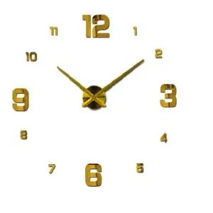 Reloj de Pared 3D Dorado