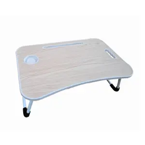 MESA DE CAMA CON PORTA VASO