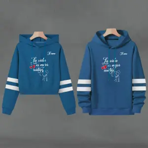 Buso Buzo, Hoodie FRASE AZUL PETROLEO