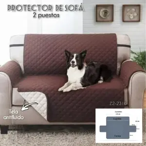 PROTECTOR DE SOFA 2 PUESTOS Cafebeige