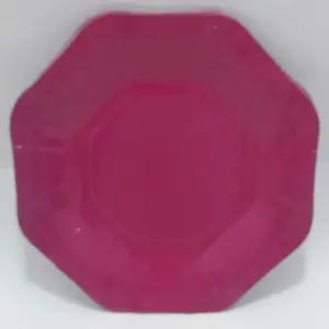 PLATO FUSCIA  CARTON 18CM X 10 UNIDADES