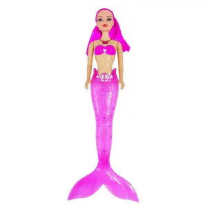 Muñeca Princesa Sirena Grande Luces Niña
