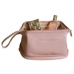 Cosmetiquera Bolso Maquillaje Doble Rosa