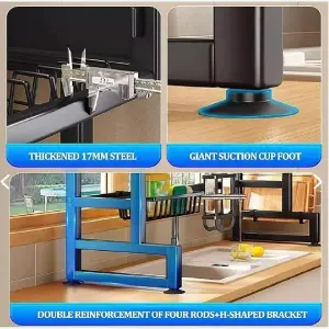 Escurridor de Platos con Almacenamiento: ¡Organización y Estilo para tu Cocina! - Escurridor de platos con almacenamiento