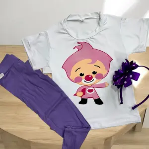 Conjunto leguis camiseta payaso p morado