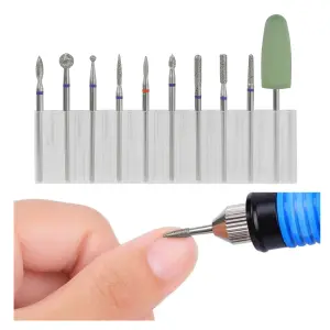 Kit de brocas fresado para manicura 10pz