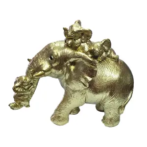 Elefante Ganesha Dorado Tres Hija(o) Dec