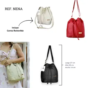 Bolso Dama Karla Chacon Nena Rojo