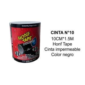 Cinta Impermeable Negra 10cmx1.5m N°10: ¡La Solución Definitiva para Sus Fugas! - Cinta Impermeable Negra 10cmx1.5m N°10
