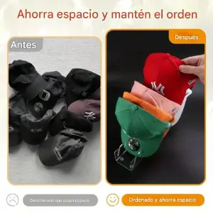 Organizador de Gorras de Acrílico: 7 Puestos para un Orden Impecable - Organizador de Gorras 7 puestos Acrilico