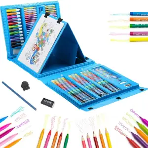 Set de arte 208 piezas azul y rosa