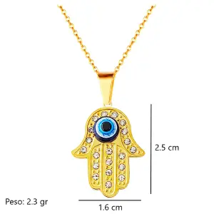 Collar Mano Jamsa Fatima Ojo Turco Acero