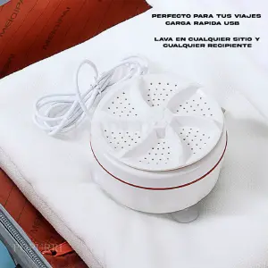 Mini Lavadora Portátil Giratoria Turbina